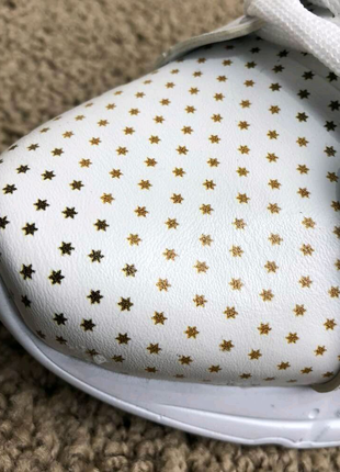 Кроссовки gucci rhyton golden stars all white3 фото