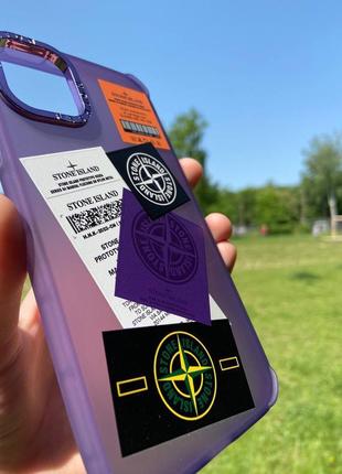 Чохол на iphone stone island  purple tags case7 фото