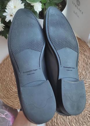Мужские кожаные туфли ermenegildo zegna leather shoes7 фото