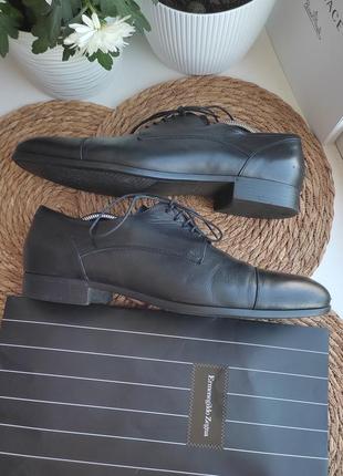 Мужские кожаные туфли ermenegildo zegna leather shoes8 фото