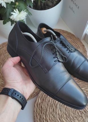 Чоловічі шкіряні туфлі ermenegildo zegna leather shoes