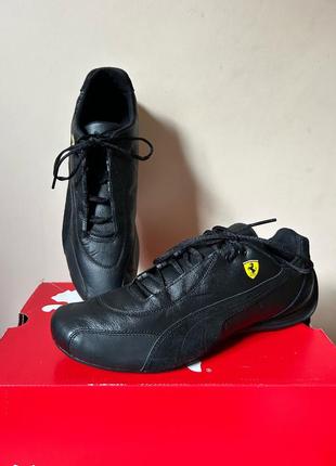 Кроссовки кожаные черные puma ferrari1 фото