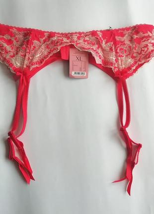 Пояс для чулок розовый кружевной пояс для чулок персиковый hunkemoller хл2 фото