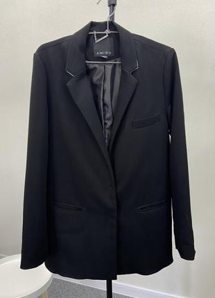 Классический чёрный базовый пиджак2 фото