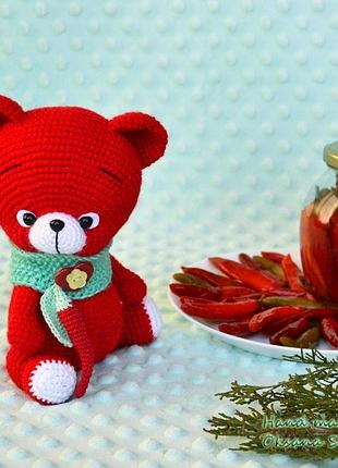 Мишка тедди перчик, мишка тедди вязаный крючком