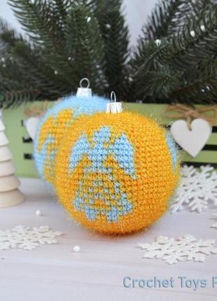 Кульки на ялинку з ангелами патріотичні