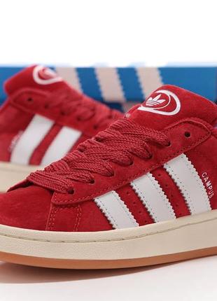 Adidas campus red white, кросівки адідас жіночі червоні, кроссовки женские адидас