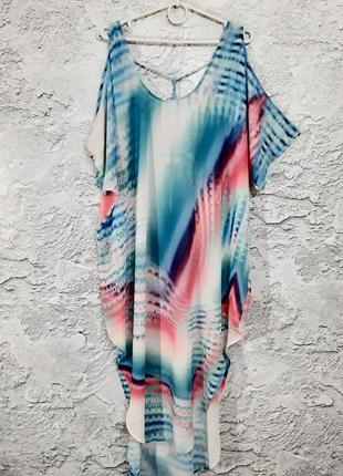 Яркая стильная пляжная туника #платье в размере м/l. можно и на больший размер.