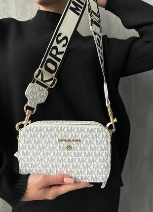 Michael kors snapshot white, сумка на плече4 фото