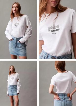 Футболка белая calvin klein2 фото