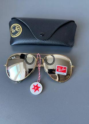 Ray ban aviator 3028 очки капли линзы стекло классика крупные