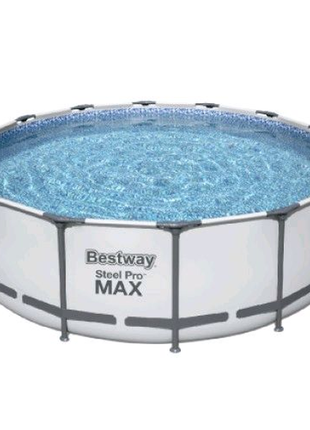 Каркасный бассейн bestway 427х122 см с картриджным фильтром, тент1 фото