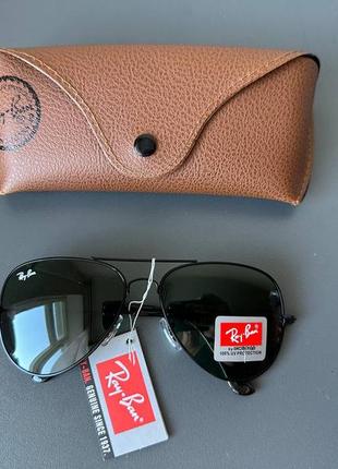 Сонцезахисні окуляри очки ray ban aviator 3026- 62 капли краплі лінзи скло