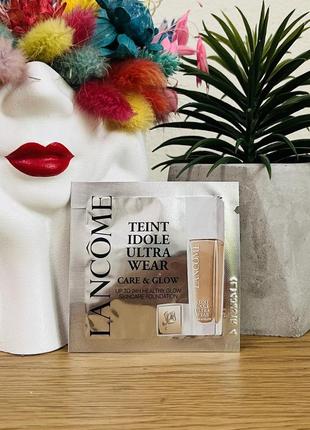 Оригінал пробник тональний крем lancome teint idole ultra wear care & glow foundation 220с