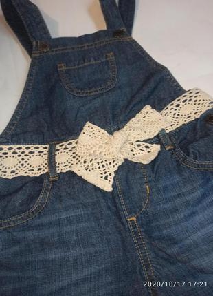 Джинсовый комбинезон кружево джордж george комбез ромпер 2