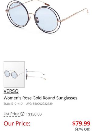 Verso women's sunglasses is1014-d стильные солнцезащитные очки6 фото