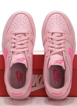 Жіночі кросівки найк рожеві nike sb dunk pink, женские кроссовки найк данк розовые3 фото