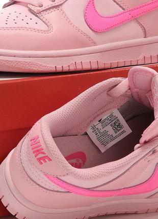 Жіночі кросівки найк рожеві nike sb dunk pink, женские кроссовки найк данк розовые4 фото