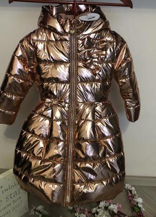 Супер классная и модная зимняя куртка для девочки, пуховик для девочки,1 фото