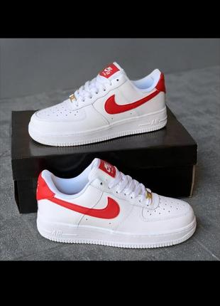 Кросівки nike air force 1 білі white/red