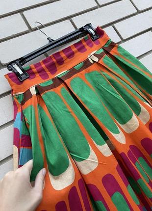Новая юбка миди в этно бохо стиле с карманами, хлопок италия7 фото