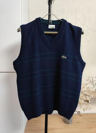 Вінтажна жилетка chemise lacoste knit vest 
оригінал1 фото