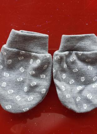 Дитячі рукавиці дряпки новонародженому малюкові дівчинці 0-3м 50-56-62 см нові