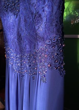 Выпускное платье синего цвета5 фото