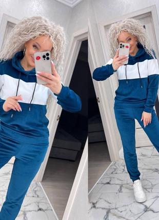 Велюровий спортивний костюм жіночий весняний легкий на весну базовий демісезонний...