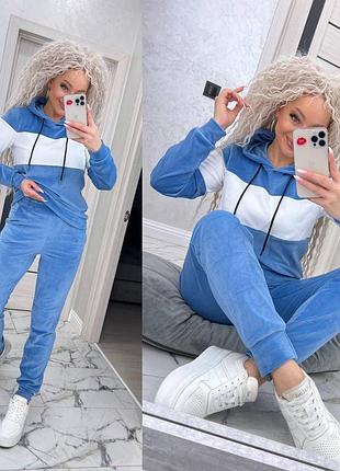 Велюровий спортивний костюм жіночий весняний легкий на весну базовий демісезонний...