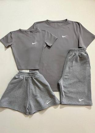 Парные костюмы шорты + футболка nike