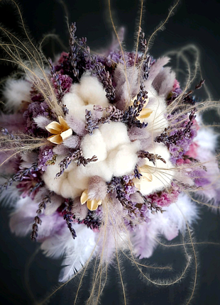 Акція! безкоштовний букет в подарунок! квіти, сухоцвіти весільний