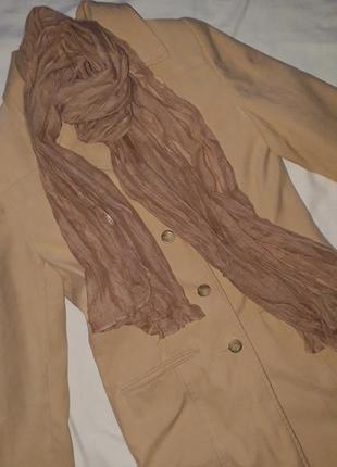 Класичне пальто-тренч + шарф в подарунок
