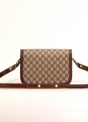 Сумка gucci horsebit 1955 shoulder bag grey/brown4 фото