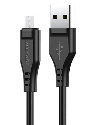 Кабель microusb acefast 2.4a, 1.2m, tpe