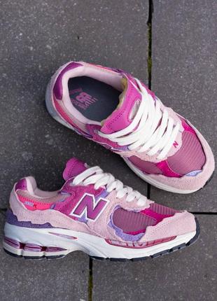 New balance 2002r pink violet кроссовки7 фото