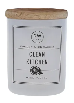 Ароматическая свеча с деревянным фитилем dw home clean kitchen