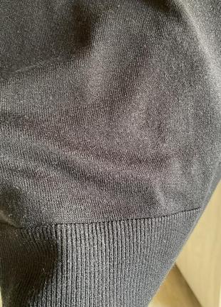 Реглан кофточка із шовком чорна з довгим рукавом на ґудзиках легка s7 фото
