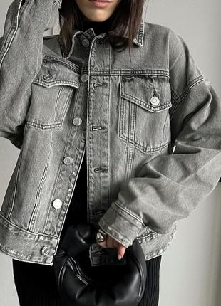 Асиметрична куртка trf оверсайз джинсовка куртка вітровка сорочка рубашка s m zara1 фото