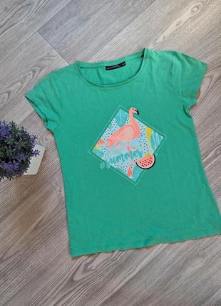 Футболка с принтом фламинго