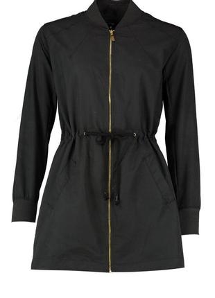 Жіноча довга куртка бомбер чорного кольору boohoo3 фото