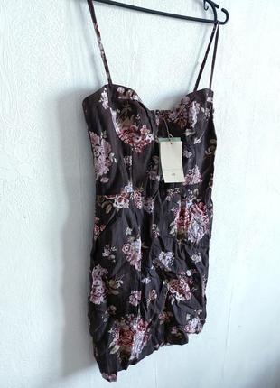 Шикарнре корсетное платье в цветочный принт2 фото