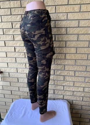Джоггеры, джинсы женские стрейчевые камуфляжные, пояс на резинке, fashion дж 552-19 фото