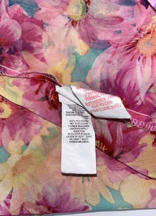Блуза сорочка шифонова у квіти  блузка шифоновая в цветочный принт atmosphere4 фото