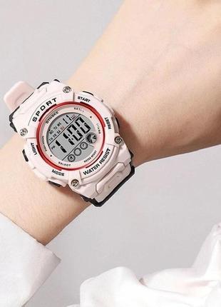 Електронний годинник synoke waterproof з підсвіткою pink2 фото