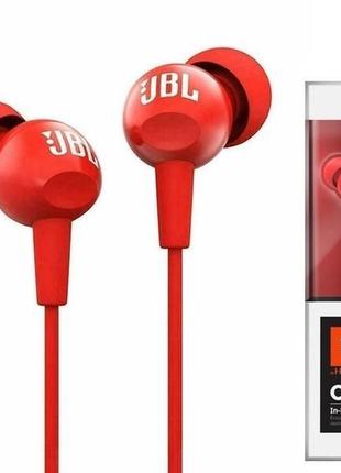 Навушники jbl для iphone/android (red) jbl c100si