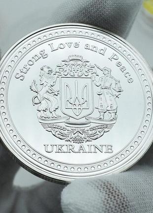 Сувенірна монета "владисвіт зеленський- президент україни" silver3 фото