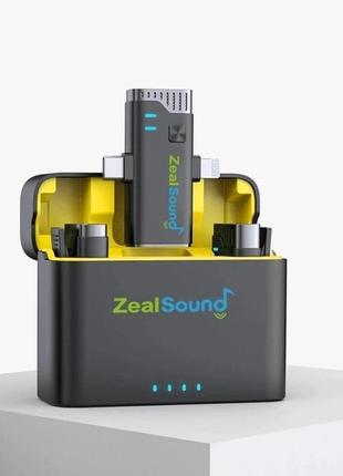 Подвійний мікрофон zealsound lightning/type-c для iphone, samsung