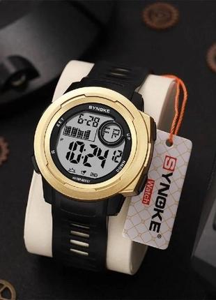 Годинник наручний тактичний synoke waterproof 50m gold3 фото