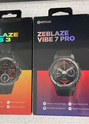 Смартгодинник zeblaze ares 3/vibe 7 pro waterproof ip684 фото